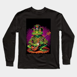 Frog Playing Guitar Long Sleeve T-Shirt